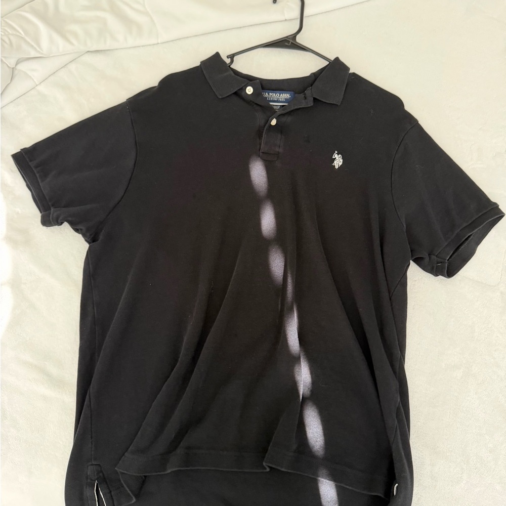 U.S. Polo Assn. Black Short-Sleeve Polo with Embroidered Logo